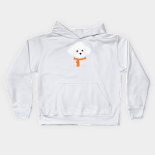 Cute Bichon Frisé Drawing Kids Hoodie